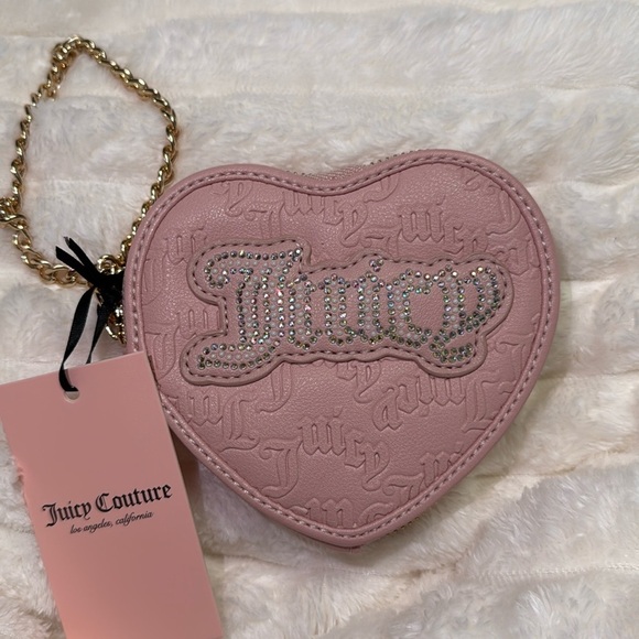 Juicy Couture Pink Heart-Shaped Wristlet - Picture 1 of 4